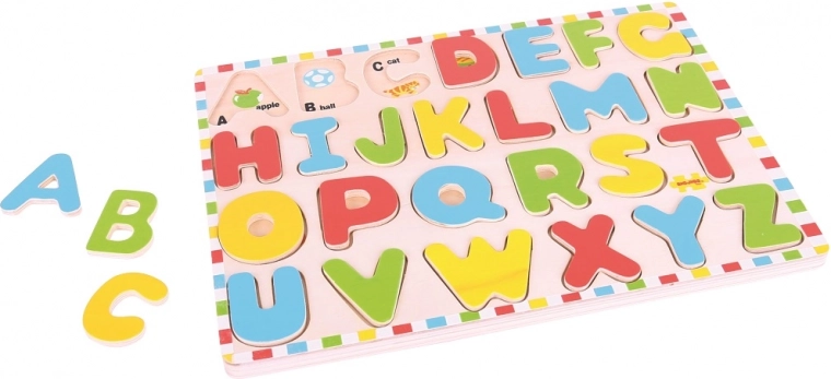 Wooden Alphabet with Pictures BIGJIGS TOYS