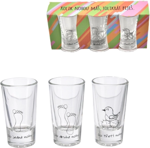 Borrelglaasjes Drie poten 25 ml, 3 stuks