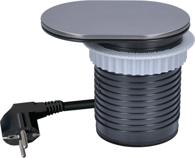 Einbaumontage in die Platte und 2-m-Kabel mit Winkelstecker
