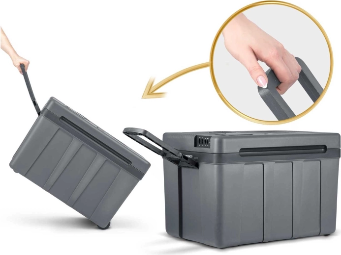 Transport facile grâce aux roulettes et à la poignée