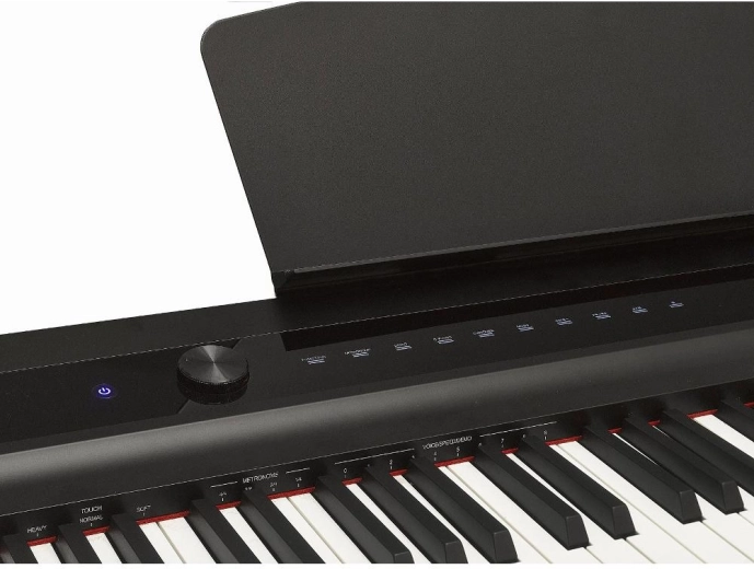 Clear controls and music stand