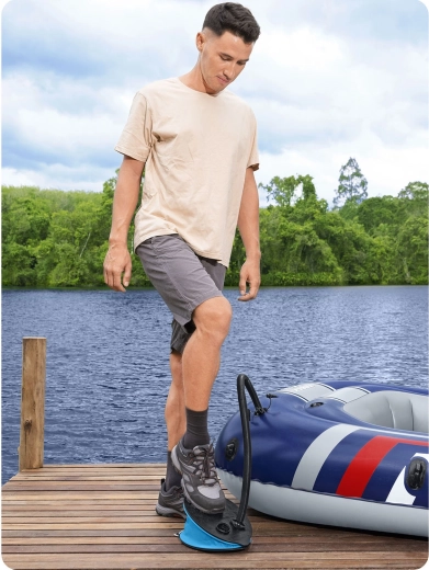 Inflates and deflates for easy packing