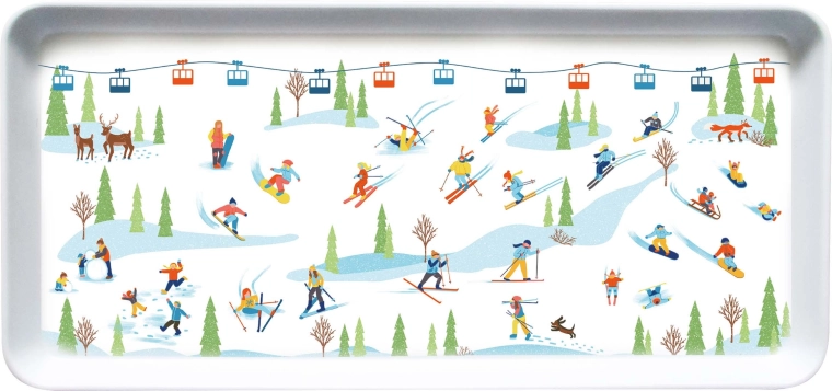 Serving tray Skiers 35 × 16.5 × 2.3 cm