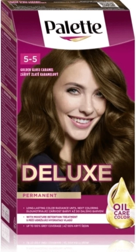 Palette Deluxe 5-5 Stralend Gouden Karamel 50 ml – permanente haarverf