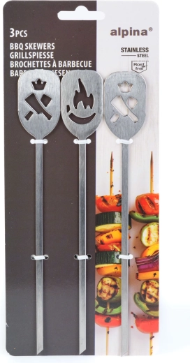 Grillspiesen voor spiesjes en vlees, 3 stuks