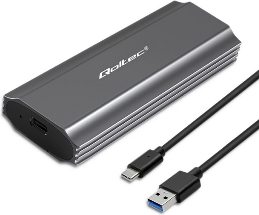 Boîtier Qoltec pour disque M.2 SSD SATA NVMe USB-C 2 To
