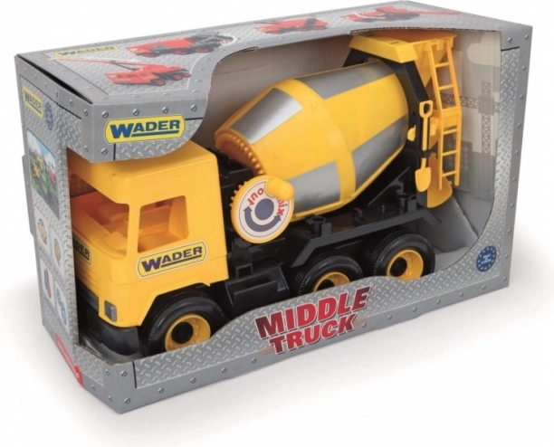 Yellow Concrete Mixer Toy Middle Truck