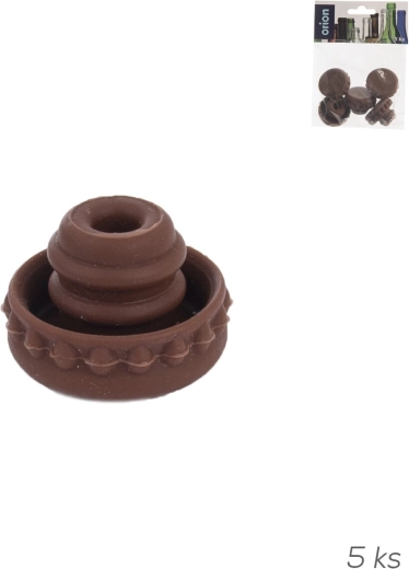 Silikonstopfen 3,5 cm, braun (5 Stk.)