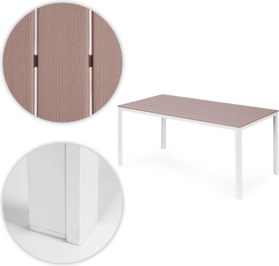 Duurzaam polywood tafelblad met houtlook