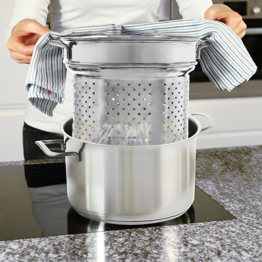 Cuisson rapide et égouttage facile