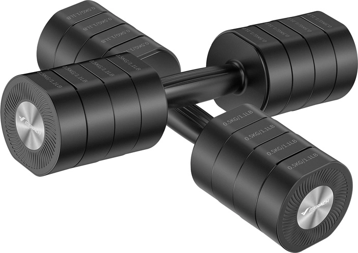 Verstellbare Hanteln MERACH MR-2444, Set 2 Stk. (1–4 kg pro Hantel)