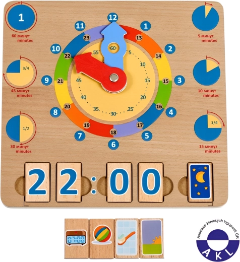Lucy & Leo Leren klokkijken – houten educatief speelbord