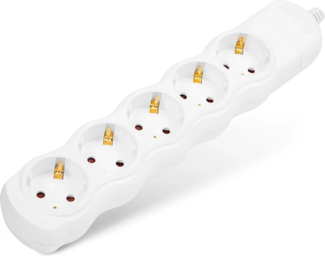 Monteerbare stekkerdoos met 5 stopcontacten zonder kabel
