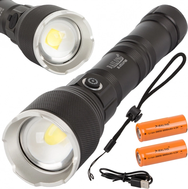 Militärische taktische Taschenlampe Bailong mit LED Cree XHP160 und Zoom