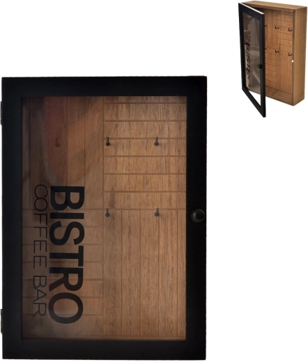 Holz-Schlüsselkasten Bistro braun