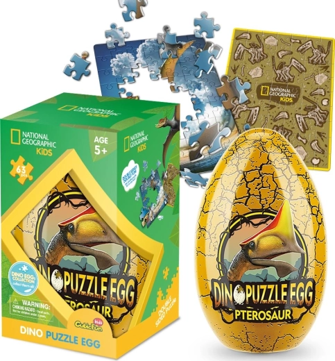 Double-sided puzzle in an egg National Geographic: Pterosaur 63 pieces
