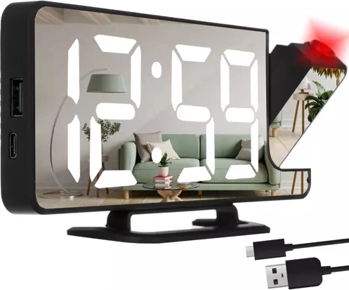 Réveil LED avec projecteur Izoxis 19576