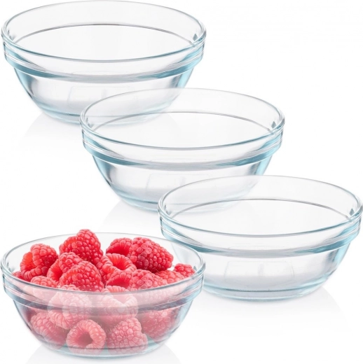 Glass bowls 200 ml, diameter 10.5 cm – set of 4