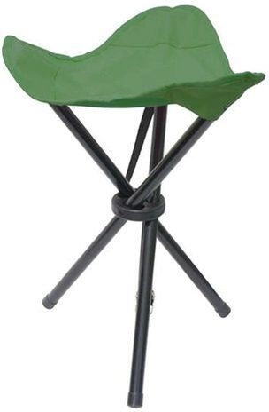 Opvouwbare driepoot – campingstoel, draagvermogen 80 kg, groen