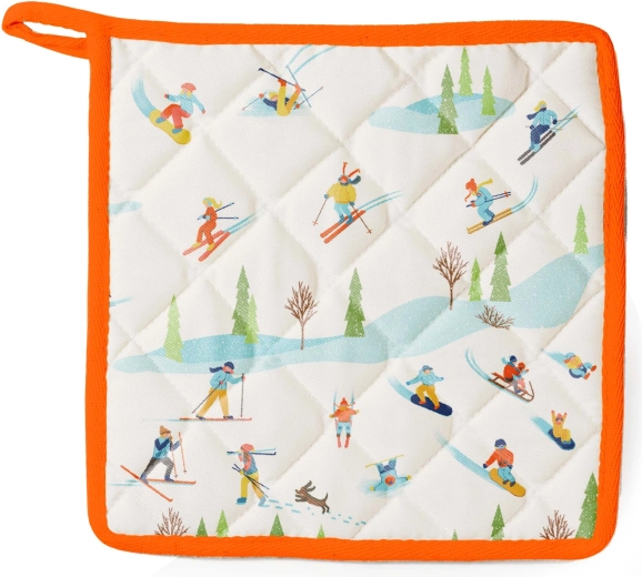 Onderzetter skiërs 17 × 17 cm