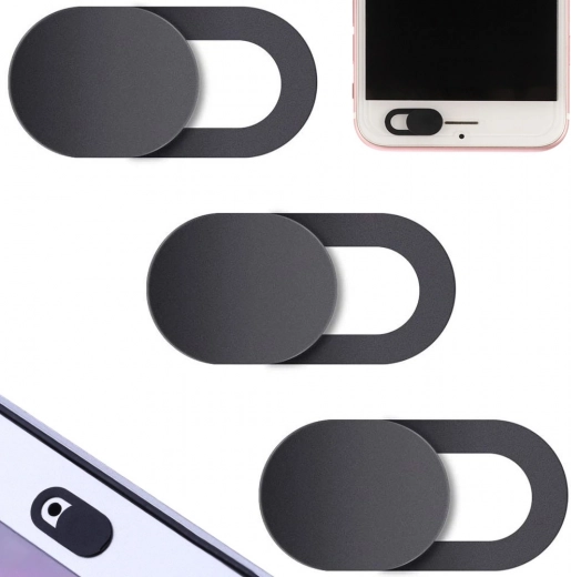 Set van 3 webcam-covers voor laptops en telefoons
