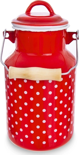 Pot à lait émaillé Orion Tečka rouge à pois 2 l
