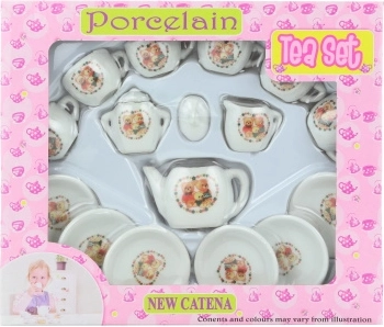 Service à thé en porcelaine avec oursons pour enfants