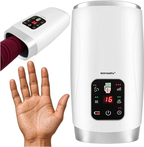 Draadloos handmassageapparaat Isomedix met warmte en vibraties