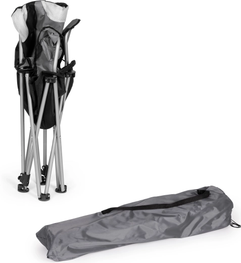 Fauteuil pliant avec porte-boisson et housse de transport