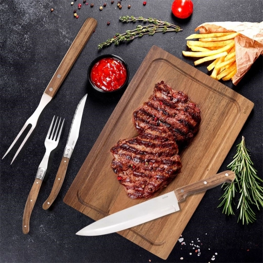 Scharfe Wellenschliffmesser aus Edelstahl