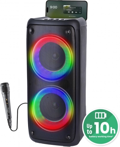 draagbare bluetooth-luidspreker MEDIA-TECH FUNBOX BT met karaoke en RGB-verlichting