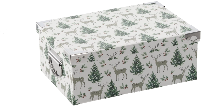 Coffret cadeau de Noël avec ferrures 40 × 26,5 × 13,8 cm - 1 pièce