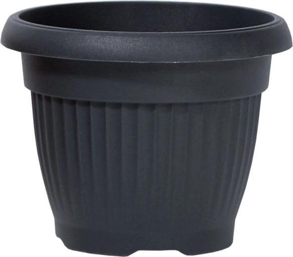 Ronde bloempot Terra 20 cm antraciet