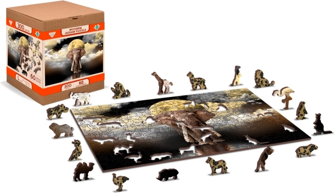 Wooden Puzzle Elephant Dreams 2-in-1