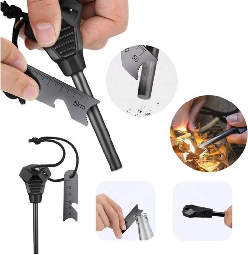 Firesteel pour allumer un feu dans différentes conditions