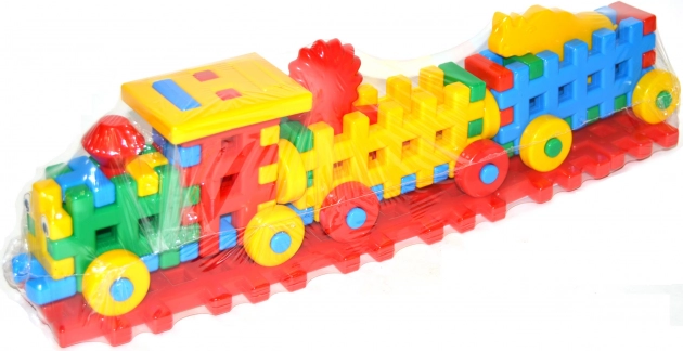 Plastic train construction set