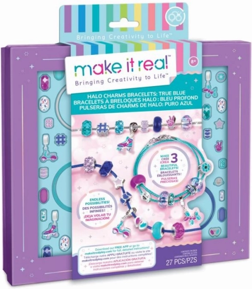 Make It Real bracelet making kit Halo Charms True Blue