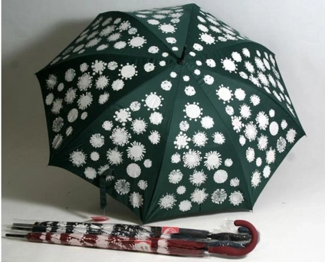 Eleganter schwarz-weißer Regenschirm
