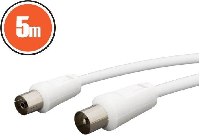 Coaxial Cable 5 m White