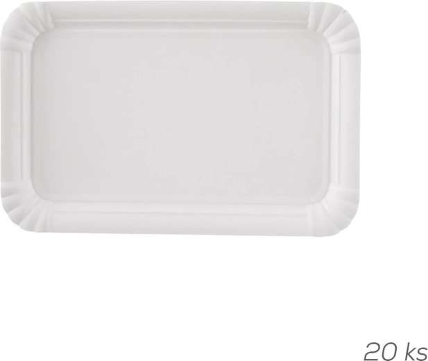 Papieren wegwerpschaaltje 22,5 × 15,5 cm, 20 stuks