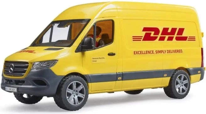 Authentieke DHL-bestelwagen