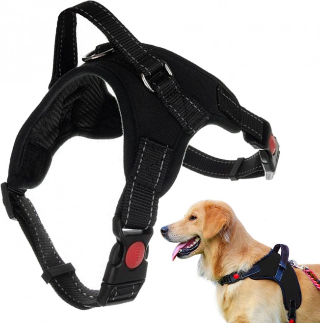 Robustes, druckfreies Hundegeschirr Leichtgriff Größe XL