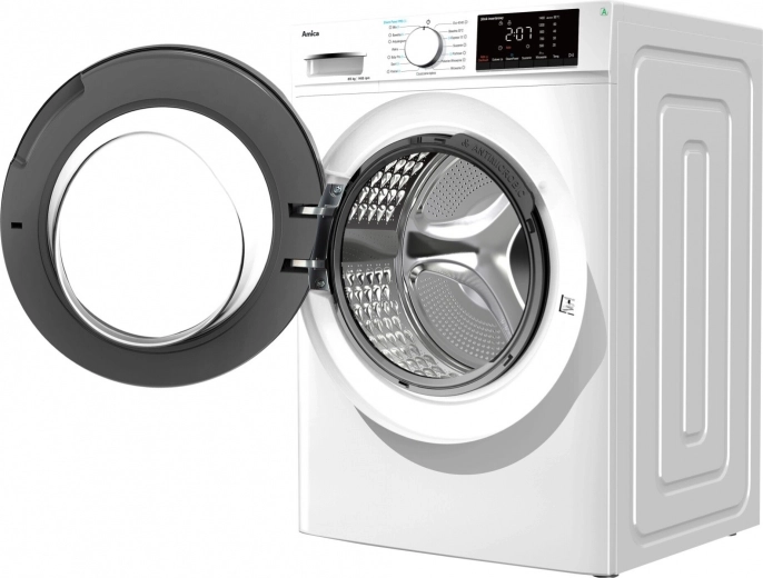 Grote voordeur en zachte roestvrijstalen trommel