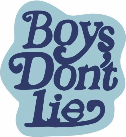 Dekorativer weicher Teppich Boy's don't lie 100 × 100 cm blau