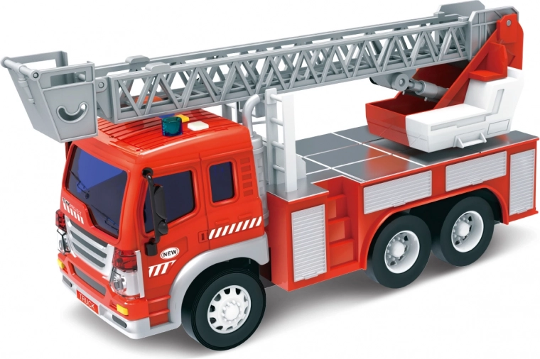 Fire truck with ladder and light and sound effects