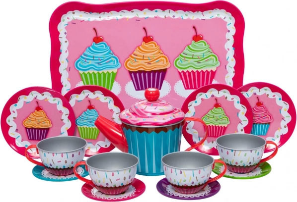 Children's Tea Set with Muffin Motif