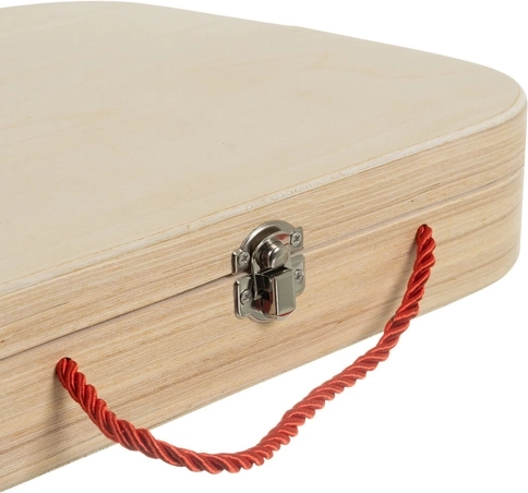 Praktische Holzkiste zum Tragen und Aufräumen