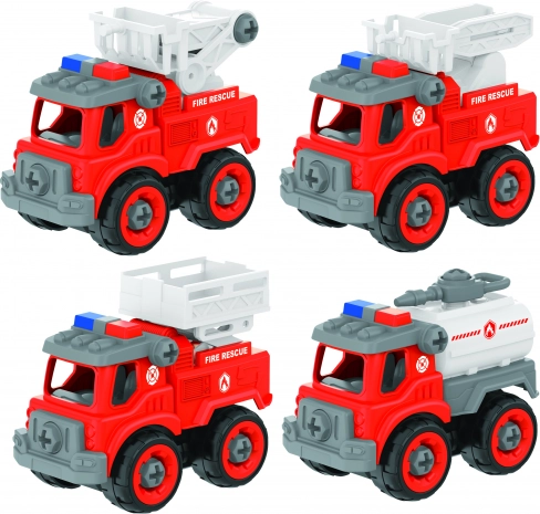 Screwable Fire Trucks 4 pcs
