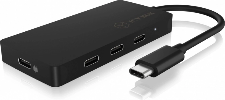 USB‑C‑Hub ICY BOX mit 4 Ports und Power Delivery 100 W