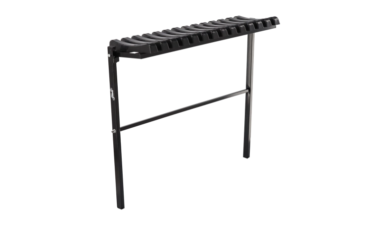 Foldable cemetery bench 86 cm black - 1 piece